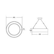 BRUMBERG Biro Circle Ring10 Ø45cm op/ned DALI sort 4000K