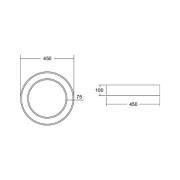 BRUMBERG Biro Circle Ring Loft Ø 45 cm on/off sølv 840