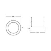 BRUMBERG Biro Circle Ring10 direkte Ø 60cm Casambi sølv 830