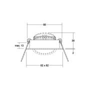 BRUMBERG BB05 LED indbygningsspot on/off tilslutningsboks sort