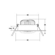 BRUMBERG LED-spot BB35 on/off-tilslutningsdåse struktureret sort