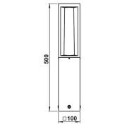 Moderne sokkellampe i aluminium 936 i sort