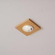 Vitar indbygget loftslampe, træ, olieret eg, 9,5 x 9,5 cm