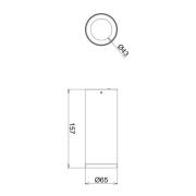 LED-downlight til overflademontering Lucea 10 W sort