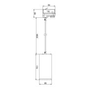 LED-pendel Lucea 3-kreds 15W hvid