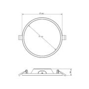 LED indbygningsloftlampe Alya hvid Ø 18cm 3.000 K