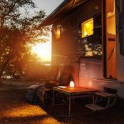 LED-bordlampe med batteri Ruby, højde 16 cm, plast, USB