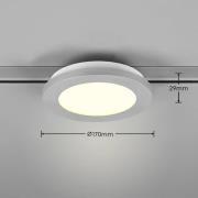 Camillus LED-skinnelampe til DUOline, titanium, Ø 17 cm