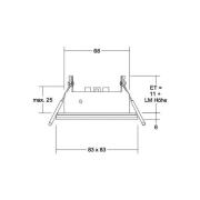 BRUMBERG Cover-Up-S modul IP44 kantet hvid