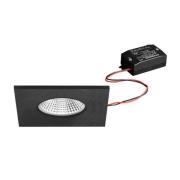BRUMBERG LED-indbygningsspot BB21, sort 85 x 85 mm on/off IP65