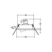 BRUMBERG Drawer indbygningsspot, drejelig, stål