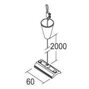 Ivela tovophæng 2 meter, hvid