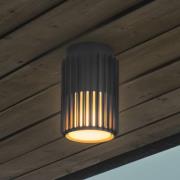 Udendørs loftslampe Aludra, IP54, antracit, aluminium