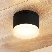 Lindby Mathea udendørs LED-loftlampe, cylinder