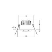 BRUMBERG LED-indbygningsspot Berrie-R, RC dæmpbar, hvid