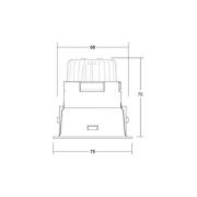 BRUMBERG LED-indbygningsdownlight Binato RC-dæmpbar 4000K hvid