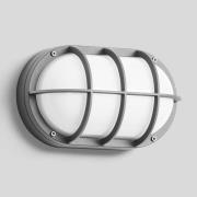 Bega 22835 udendørs LED-væglampe E27 30x18cm sølv