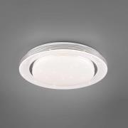 LED-loftslampe Atria, Ø 38 cm, hvid, plast, CCT