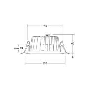 BRUMBERG LED-indbygningsdownlight Lydon Mini, on/off, 4.000 K