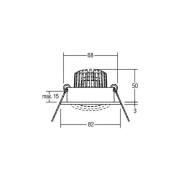 BRUMBERG LED indbygningsspot Tirrel-R, on/off, mat aluminium