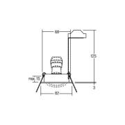 BRUMBERG indbygningsspot Tirrel-R, GU10 fatning, mat aluminium