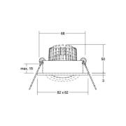 BRUMBERG indbygningsspot Tirrel-S, RC, rund driver, mat sort