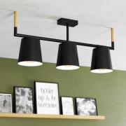 Lacey loftlampe, længde 78 cm, 3 lyskilder, stål