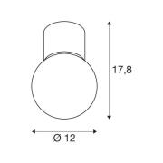 SLV Varyt loftlampe til badeværelset, sort, aluminium, Ø 12 cm