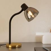 Macere bordlampe, messing/sort