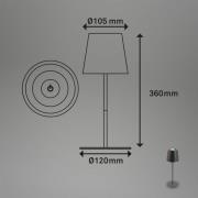 LED-bordlampe 7507015, antracit RGBW IP44 touchdæmper