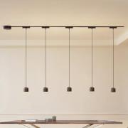 Skinnesystem 48V Lumaro, pendel, cylinder, 5 lyskilder sort