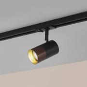 Lindby Linaro skinnespot, GU10, Ø 6 cm, sort/brun