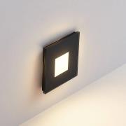 Molto Luce LED indbygningslampe Væg R68 Glas IP44 SQ, sort