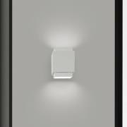 Syme væglampe, hvid, kantet, 11 cm, gips, GX53