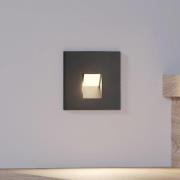Arcchio LED-indbygningslampe Vexi, 7,5 cm x 7,5 cm, sort, CCT