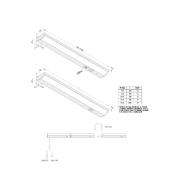 ModuLite F LED-underskabsbelysning, sort, 120 cm, 3.000 K aluminium