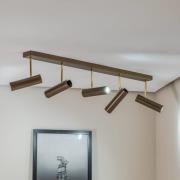 Axion loftlampe, 5 lyskilder, titanfarvet, aflang, stål