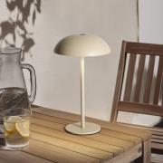 Arcchio LED genopladelig bordlampe Thenra, beige, vægbeslag