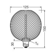 OSRAM Decor LED Straw Filament Globe E27 3,5W guld 1.800K