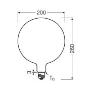 OSRAM LED Vintage 1906 Big Globe E27 7,3W 2700K mat dæmpbar