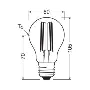 OSRAM LED-filamentpære E27 3,8W 4000K dæmpbar