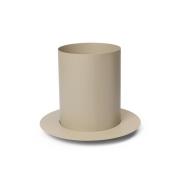 ferm LIVING Auran urtepotte, beige, højde 26,6 cm, jern