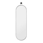 ferm LIVING vægspejl Poise, ovalt, højde 99 cm, glas, jern