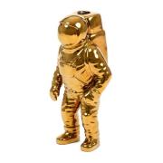 SELETTI Cosmic Diner Starman-vase, guld. H 28 cm, porcelæn