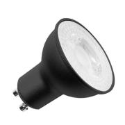 SLV LED-reflektorpære GU10, 6 W, 3.000K, dæmpbar, sort