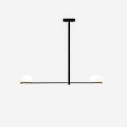 LEDS-C4 Coco Double-pendellampe, sort, længde 110 cm