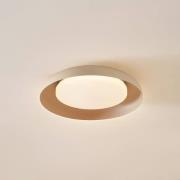 Lindby LED-loftlampe Florie, beige, metal, Ø 40 cm