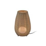 Bover LED-bordlampe Amphora, brun/beige Højde 47 cm