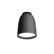 Bover udendørs loftlampe Nut, sort, aluminium/stål, Ø 10 cm