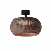 Bover udendørs loftlampe Perris, brun/brun, Ø 47 cm